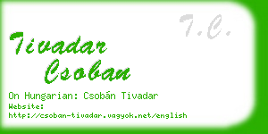tivadar csoban business card