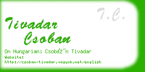 tivadar csoban business card